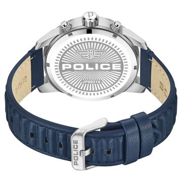 Police Quartz Multifunction Blue Leather Strap for Men
