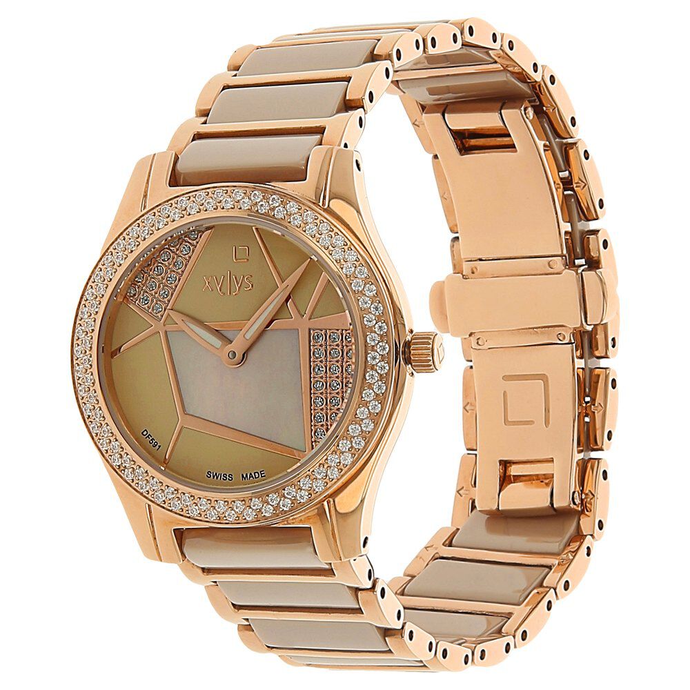Buy Online Xylys Swiss Analog Two Toned Stainless Steel And