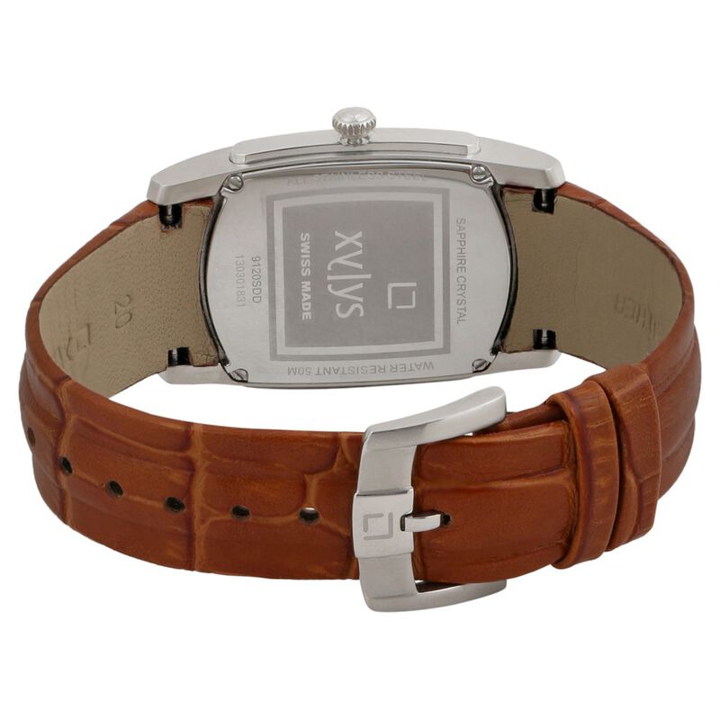 Buy Online Xylys Quartz Analog with Date Silver Dial Leather Strap
