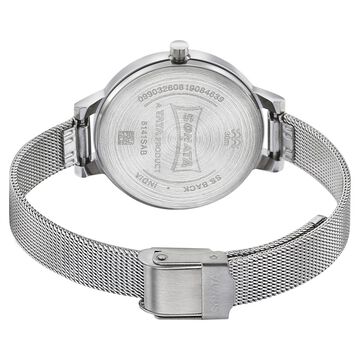 Sonata Silver Lining Pink Dial Women Watch With Stainless Steel Strap