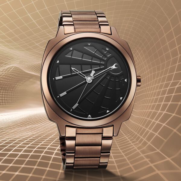Fastrack Groove Quartz Analog Black Dial Guys Stainless Steel Watch - image number 0