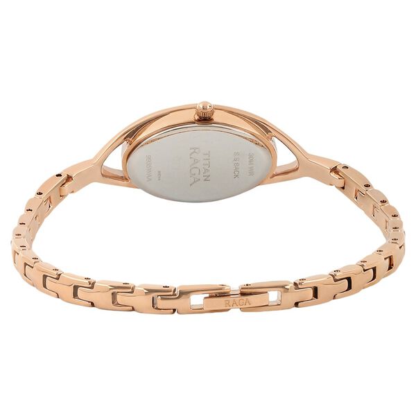 Titan Quartz Analog Mother of Pearl Dial Metal Strap Watch for Women - image number 2