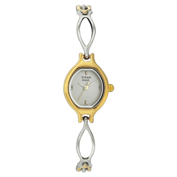 Titan Quartz Analog Silver Dial Metal Strap Watch for Women - image number 0