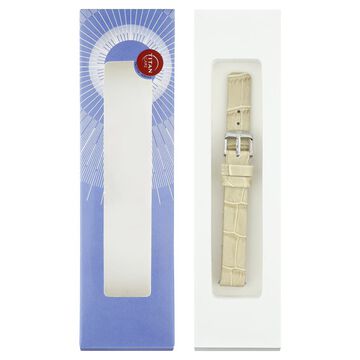 10 mm Off White Genuine Leather Strap for Women