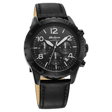 Titan Octane Classic Sporty Black Dial Chronograph Leather Strap watch for Men