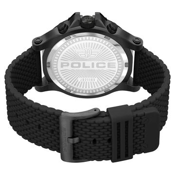 Police Quartz Multifunction Black Dial Silicone Strap Watch for Men