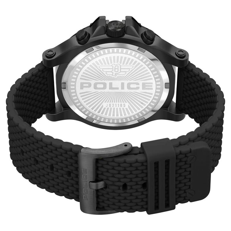 Police Quartz Multifunction Black Dial Silicone Strap Watch for Men - image number 4