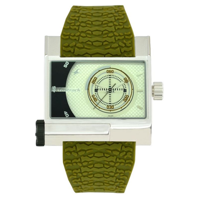 Fastrack Quartz Analog White Dial Plastic Strap Watch for Guys