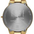 Titan Edge Gleam Quartz Analog Champagne Dial Golden Stainless Steel Strap Watch For Women - image number 3