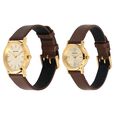 Sonata Quartz Analog Champagne Dial Stainless Steel Strap Watch for Couple - image number 1