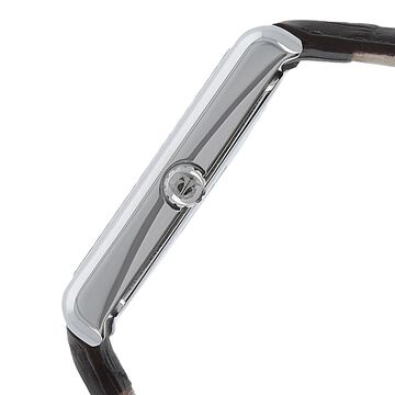 Titan Men's Urban Chic: Modernist Black Dial & Leather Strap Watch