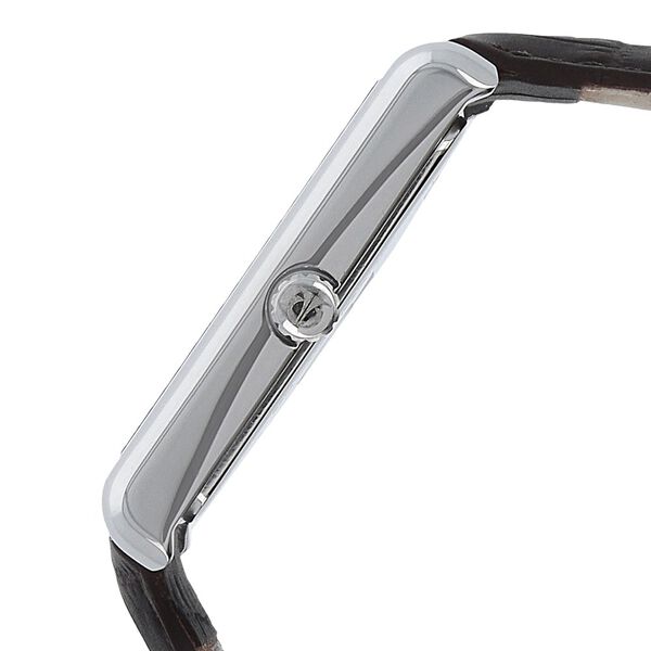 Titan Men's Urban Chic: Modernist Black Dial & Leather Strap Watch - image number 2