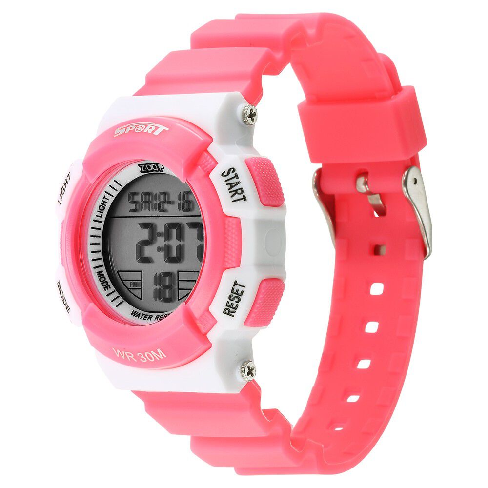 Buy Online Zoop Digital Watch with Digital Dial & Pink Strap for