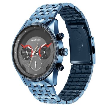 Fastrack Thor Quartz Multifunction Grey Dial Metal Strap Watch for Guys