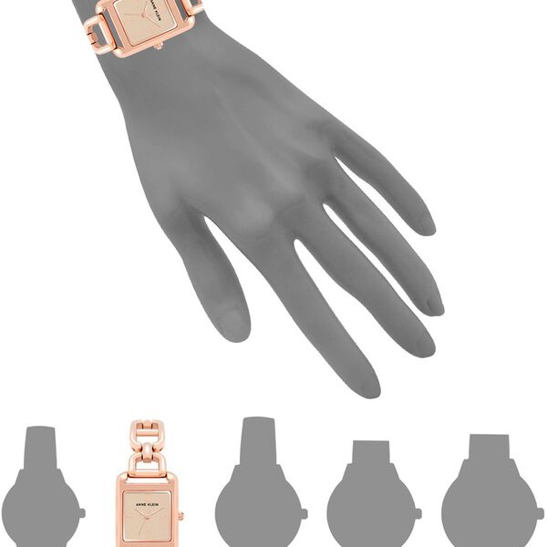 Anne Klein Quartz Analog Rose Gold Dial Rose Gold Metal Strap Watch For Women - image number 3