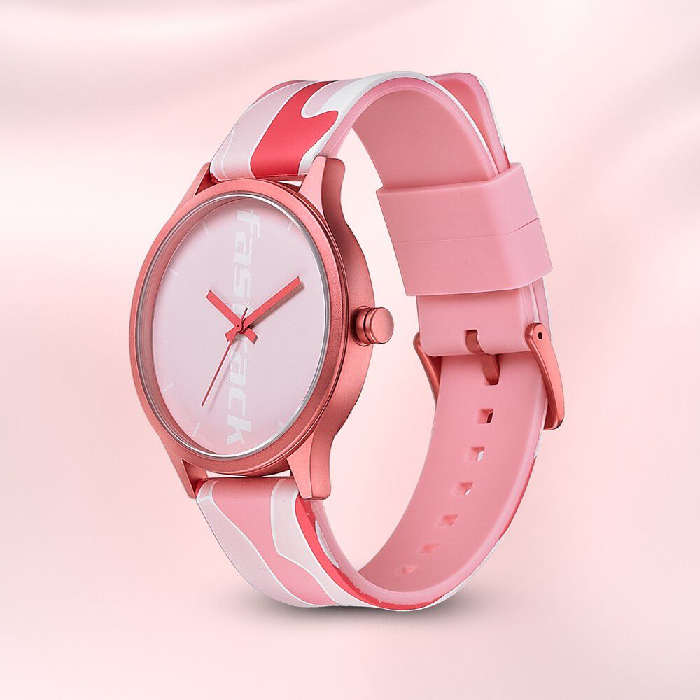 Fastrack pink best sale watches for ladies