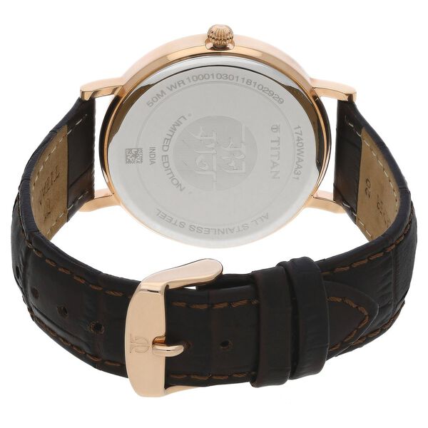 Titan Forever Kolkata Grey Dial Analog Leather Strap watch for Men - image number 3