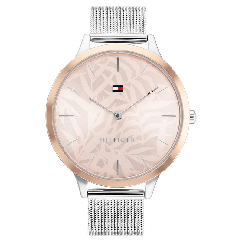 Tommy Hilfiger Quartz Analog Pink Dial Stainless Steel Strap Watch for Women