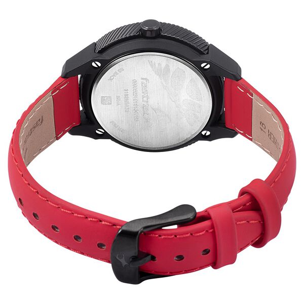 Fastrack Modular Quartz Analog Silver Dial Leather Strap Watch for Girls - image number 4