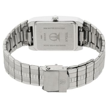 Titan Quartz Analog with Date White Dial Stainless Steel Strap Watch for Men