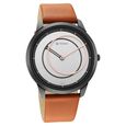 Titan Quartz Analog Silver Dial Leather Strap Watch for Men