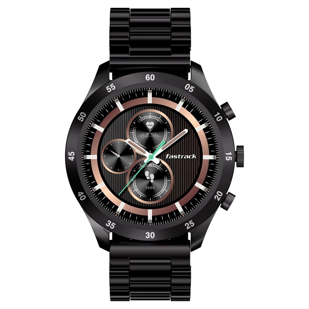 Fastrack Magnus FX2 Unisex Smart Watch With Black Metal Strap-image-49