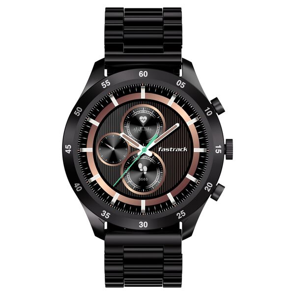 Fastrack Magnus FX2 Unisex Smart Watch With Black Metal Strap - image number 0