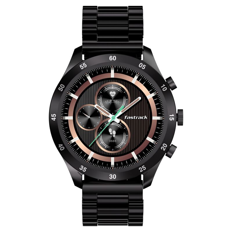 Fastrack Magnus FX2 Unisex Smart Watch With Black Metal Strap