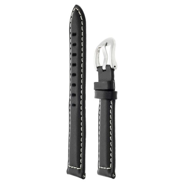 20 mm Black Genuine Leather Straps for Men - image number 2