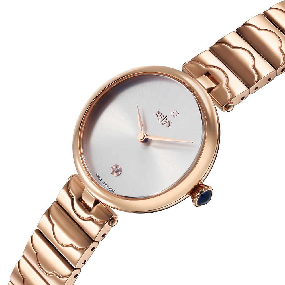 Buy Online Xylys Swiss Analog Rose Gold Stainless Steel Strap
