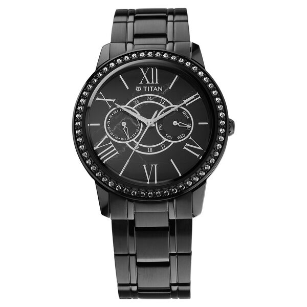 Titan Royale Quartz Multifunction Marble Dial Stainless Steel Strap Watch for Men - image number 0