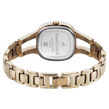 Fastrack Chrome K Quartz Analog Pink Dial K Chrome Metal Strap Watch For Girls