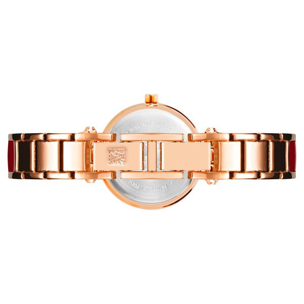 Anne Klein Quartz Analog Maroon Dial Metal Strap Watch for Women - image number 2