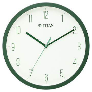 Titan Contemporary Colours Wall Clock - Green 32 cm x 32 cm (Medium)
