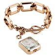 Vyb Siren By Fastrack Quartz Analog White Dial Rose Gold Metal Strap Watch For Girls - image number 5