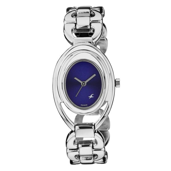 Fastrack Quartz Analog Blue Dial Metal Strap Watch for Girls - image number 0