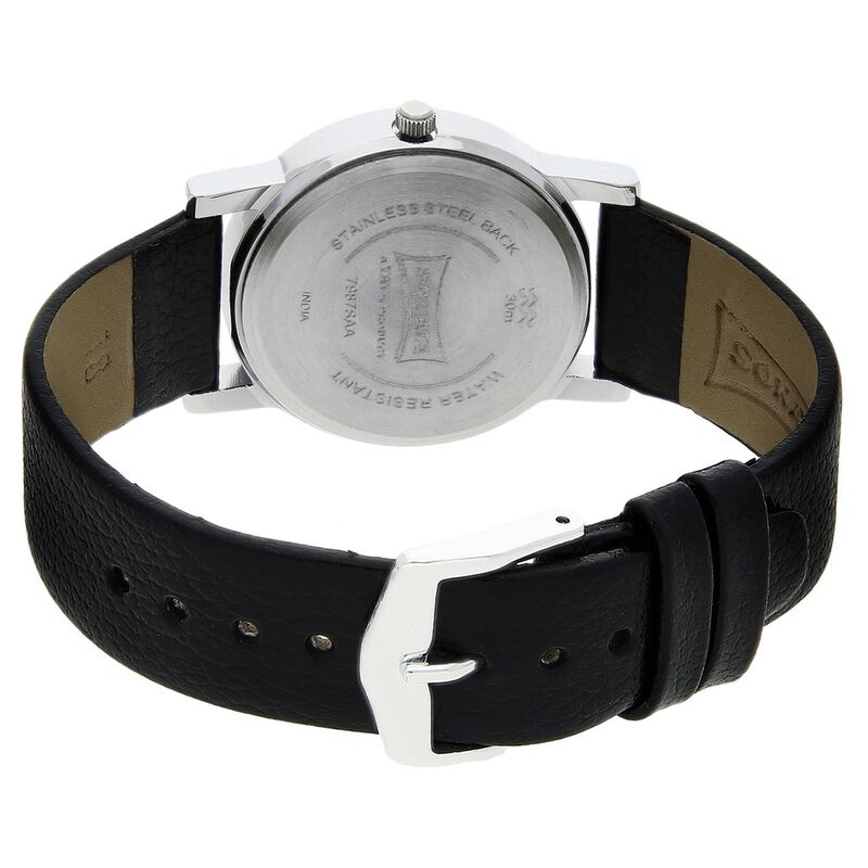 Sonata Quartz Analog White Dial Leather Strap Watch for Men - image number 3