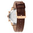 Tommy Hilfiger Quartz Multifunction Blue Dial Brown Leather Strap Watch For Men - image number 2