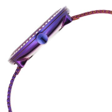 Fastrack Vyb Eclipse Quartz Analog Purple Mother Of Pearl Dial Purple Color Metal Strap Watch For Girls