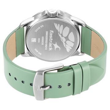 Fastrack Exuberant Quartz Analog White Dial Leather Strap Watch for Guys