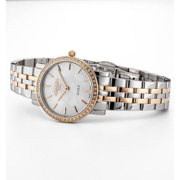 Roamer Scala Quartz Analog Mother of Pearl Dial Two Toned Stainless Steel Strap Watch For Women - image number 3