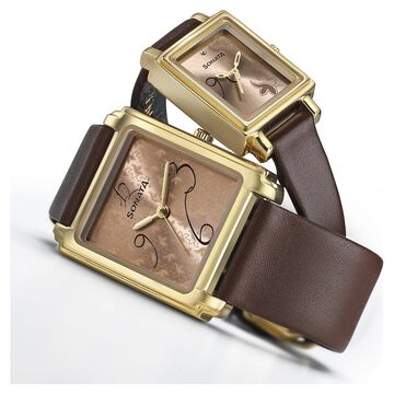 Sonata Quartz Analog Rose Gold Dial Strap Watch for Couple