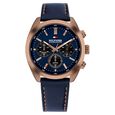 Tommy Hilfiger Quartz Chronograph Blue Dial Blue Leather Strap Watch For Men - image number 0