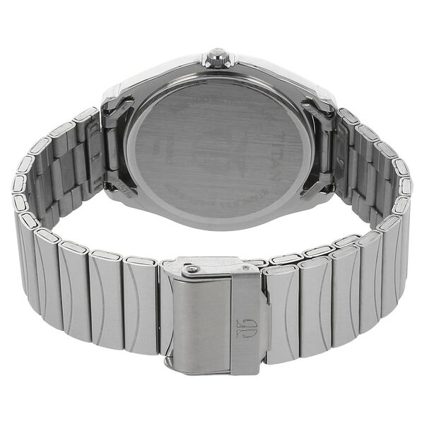 Titan Quartz Analog with Day and Date Black Dial Stainless Steel Strap Watch for Men - image number 3