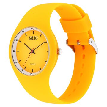 Zoop By Titan Pop Integrated Quartz Analog Yellow Dial Silicone Strap Watch for Kids