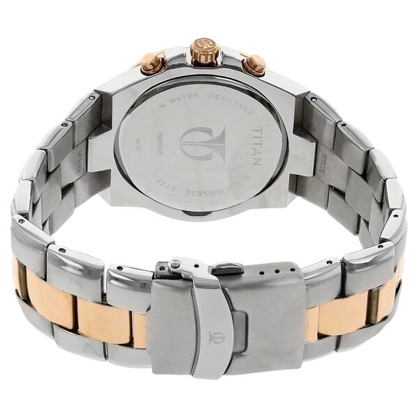 Titan Quartz Chronograph Silver Dial Stainless Steel Strap Watch for Men - image number 3