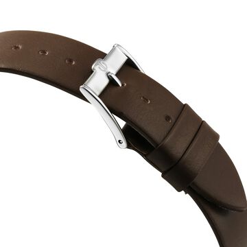 Titan Edge Silver Dial Analog Stainless Steel Leather Strap Watch for Men