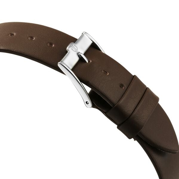 Titan Edge Silver Dial Analog Stainless Steel Leather Strap Watch for Men - image number 4