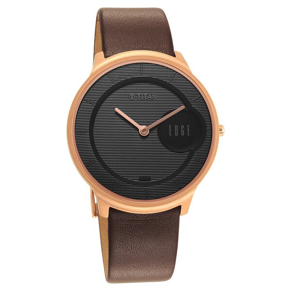 Titan Edge Slim Leather Strap Black Dial Analog Watch for Women - image number 0