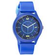 SF Quartz Analog Black Dial PU Strap Watch for Men